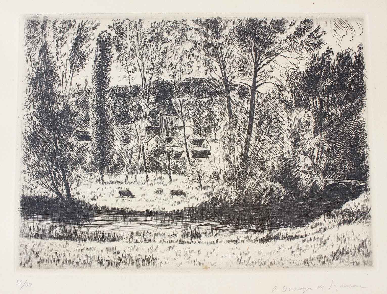 L eglise de Villiers dans les arbres 1923 - Cliquez sur l'image pour la fermer