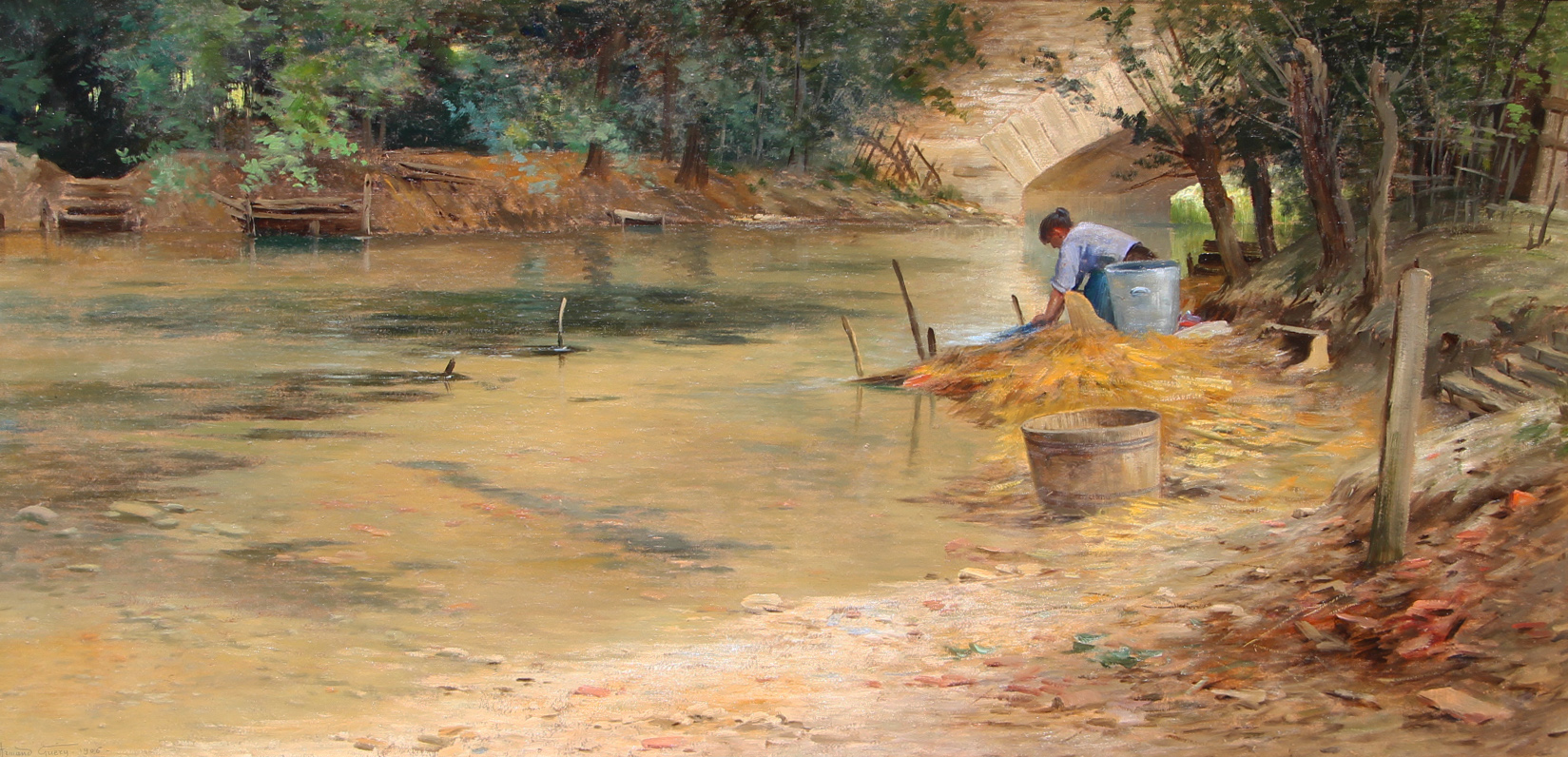 sur la Suippe, 1906 - Cliquez sur l'image pour la fermer