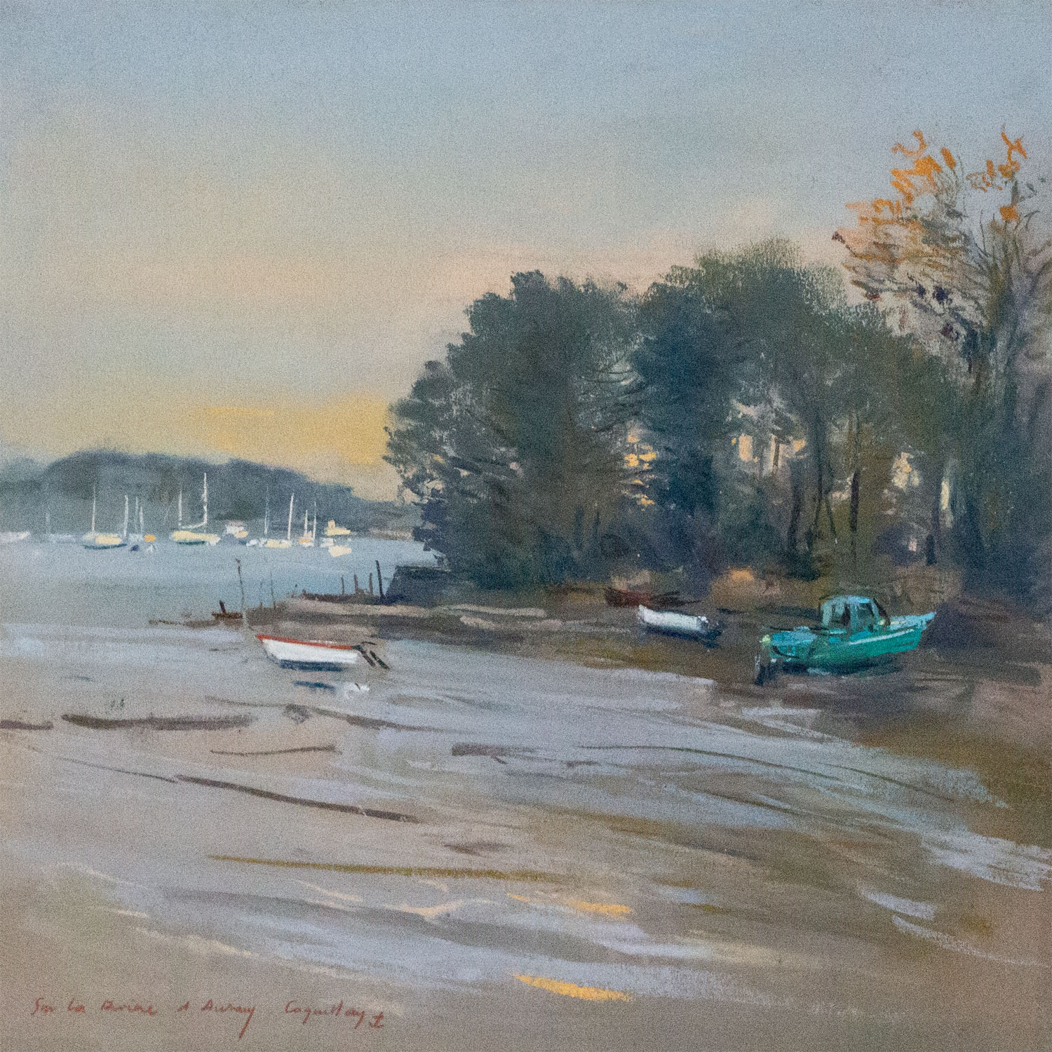 Le soir sur la riviere d Auray