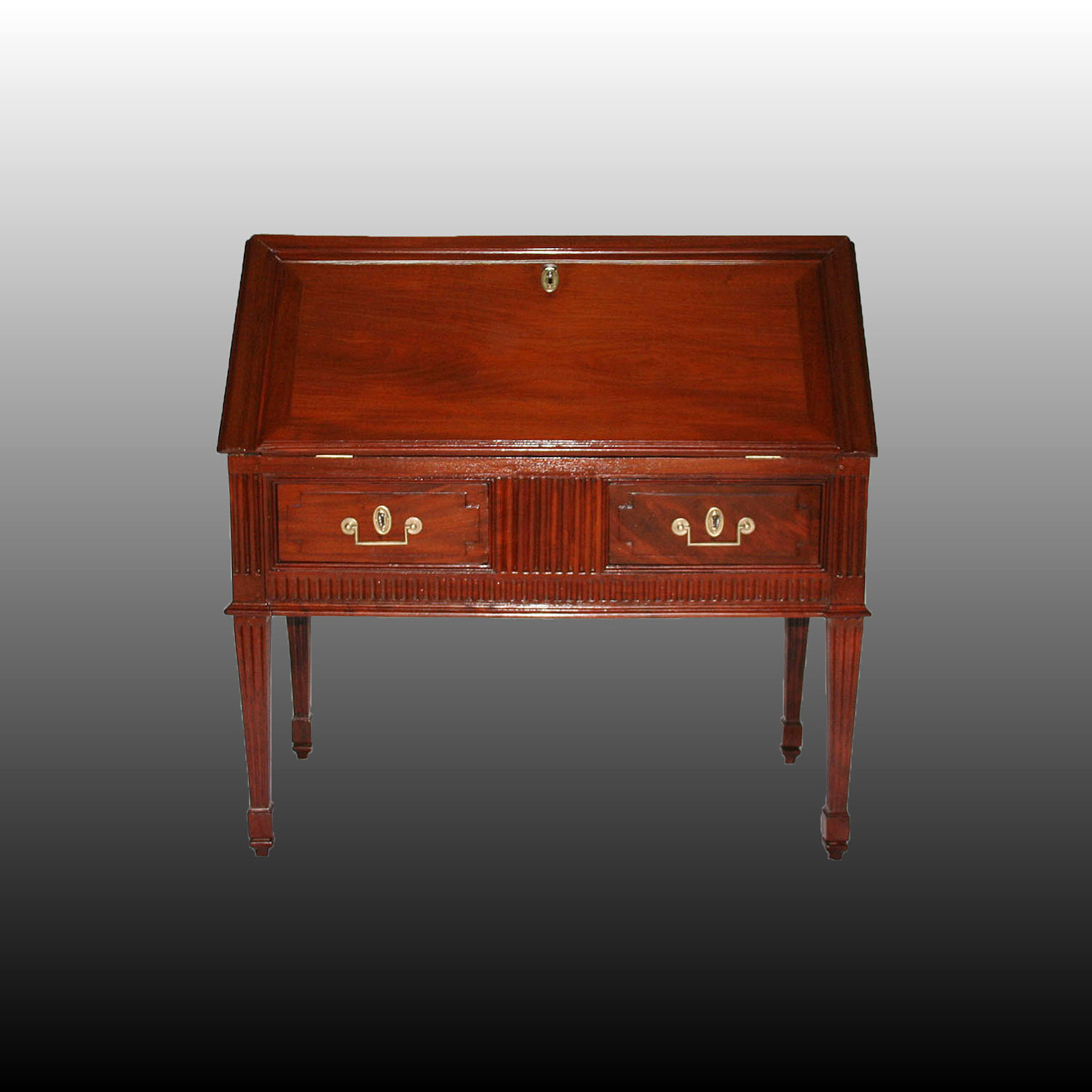 Bureau de pente d’époque Louis XVI en acajou massif - Cliquez sur l'image pour la fermer