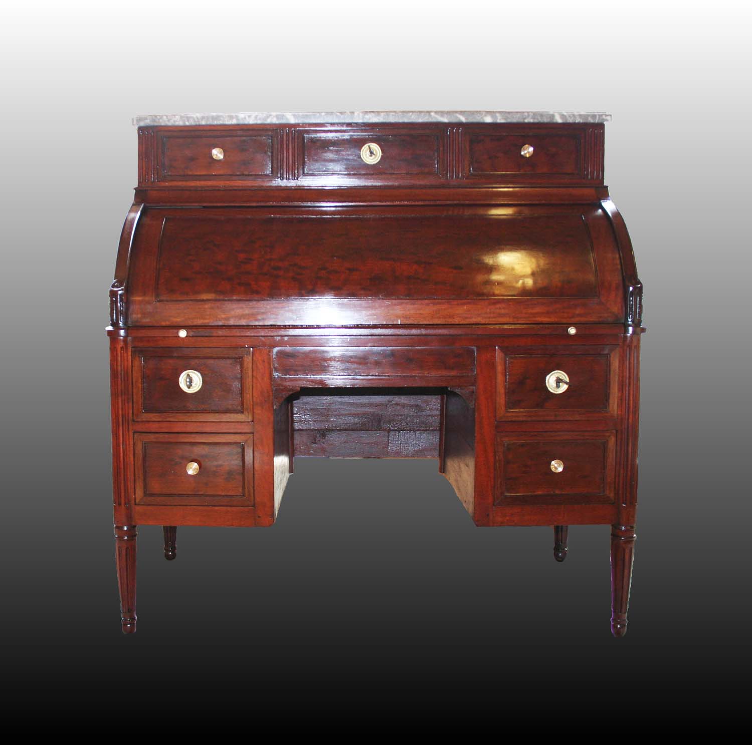 Bureau cylindre dâ€™Ã©poque Louis XVI - Cliquez sur l'image pour la fermer