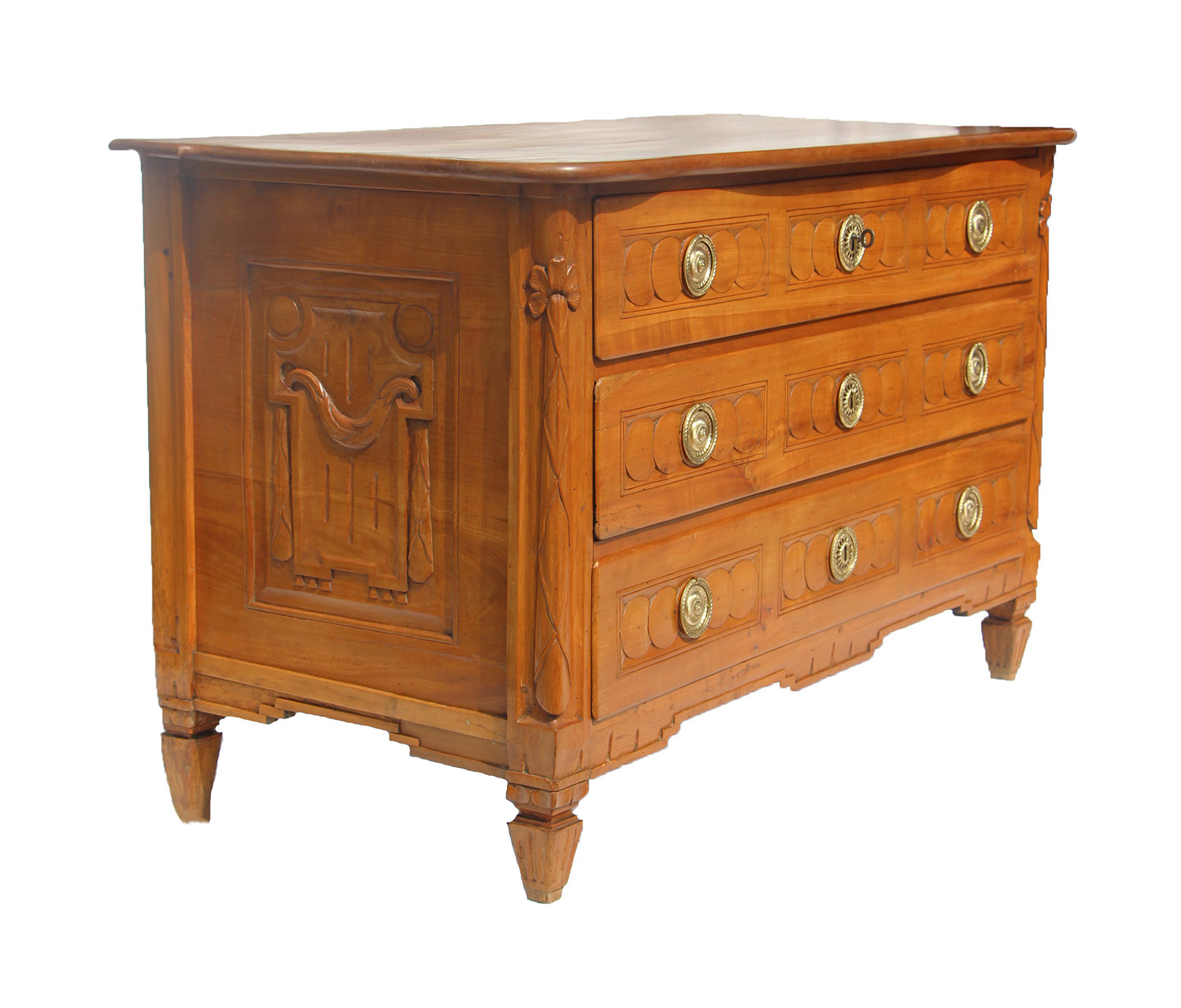 Commode d Epoque Louis XVI en bois naturel - Cliquez sur l'image pour la fermer