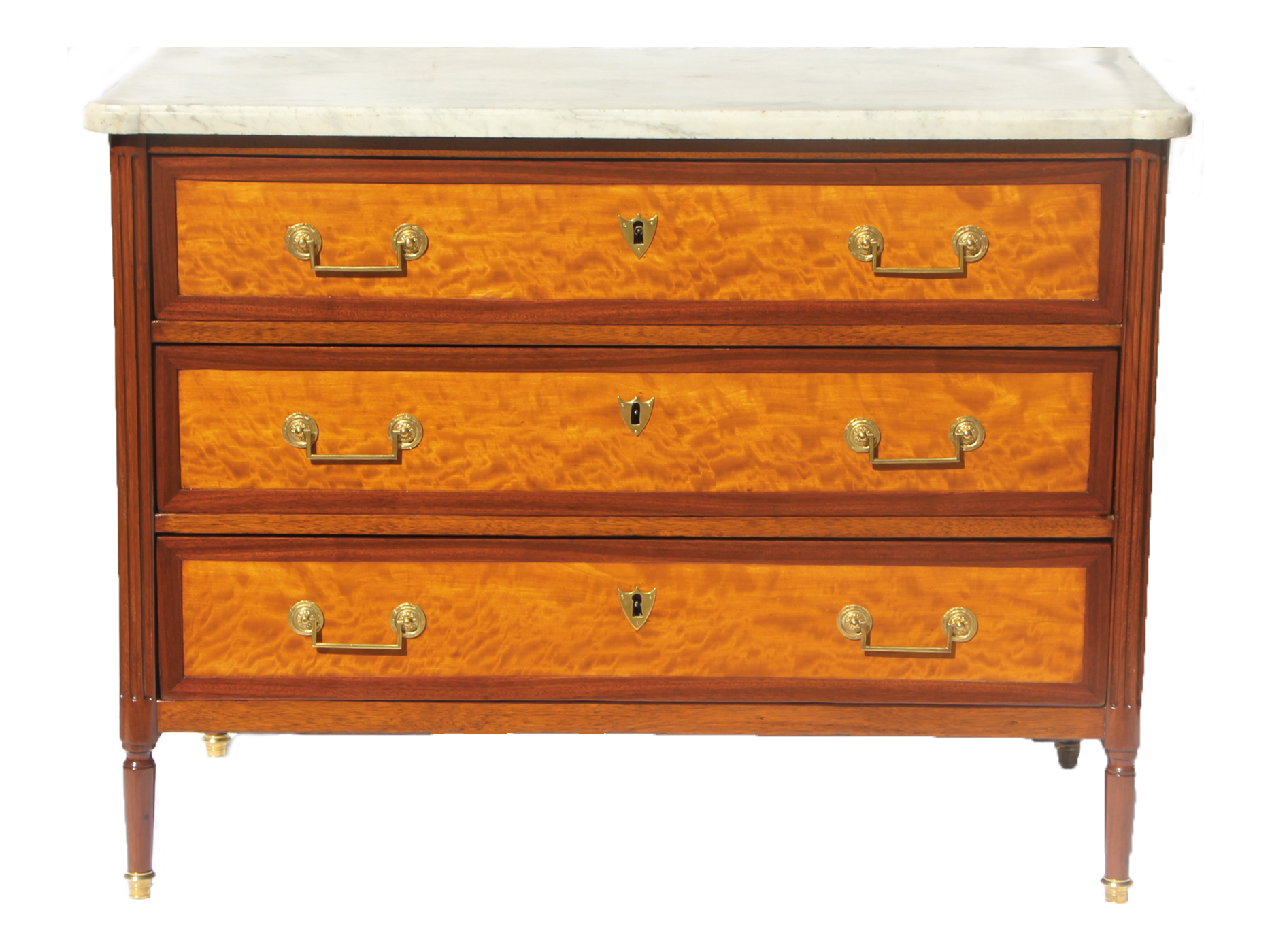 commode en acajou et citronnier - Cliquez sur l'image pour la fermer