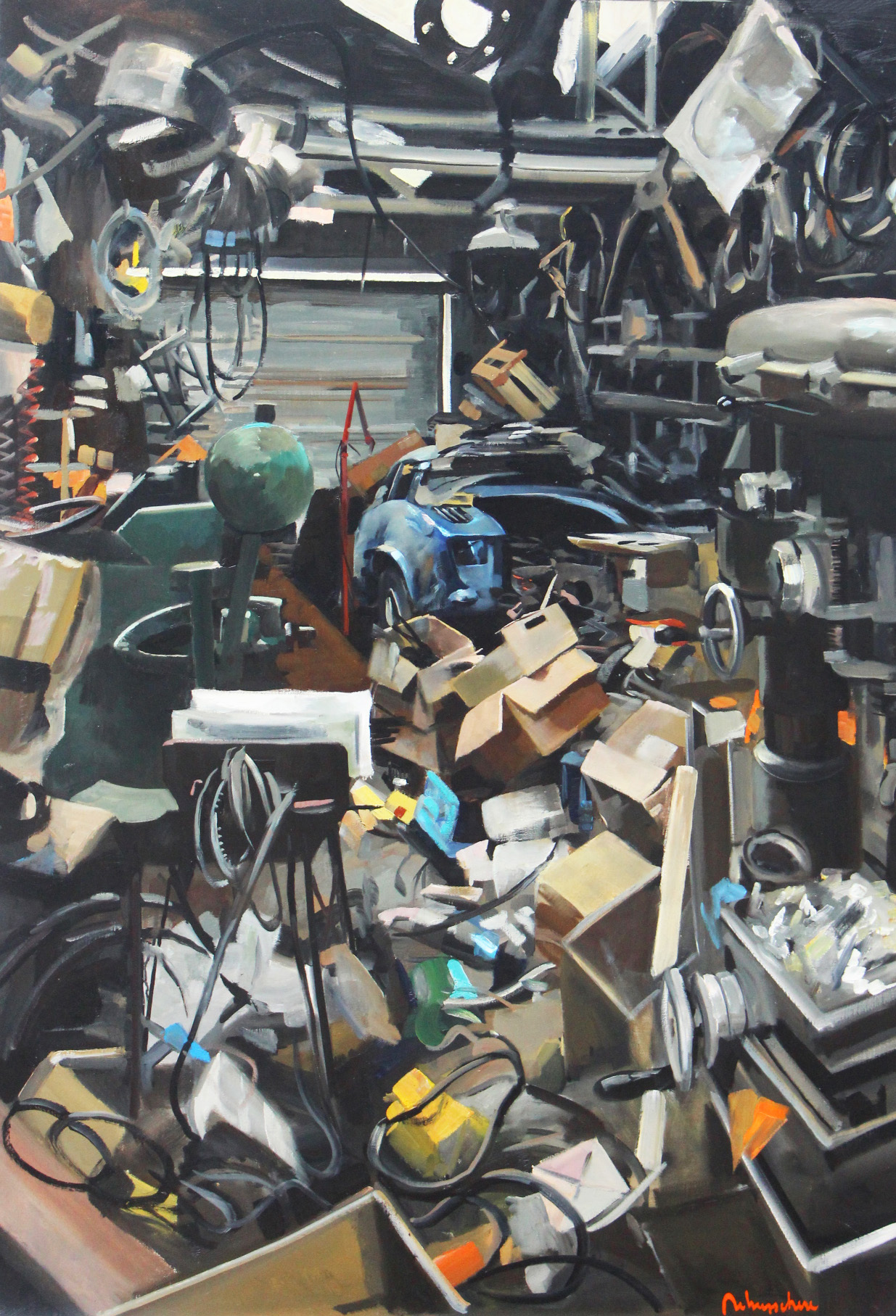 Alpine Renault au garage - Cliquez sur l'image pour la fermer