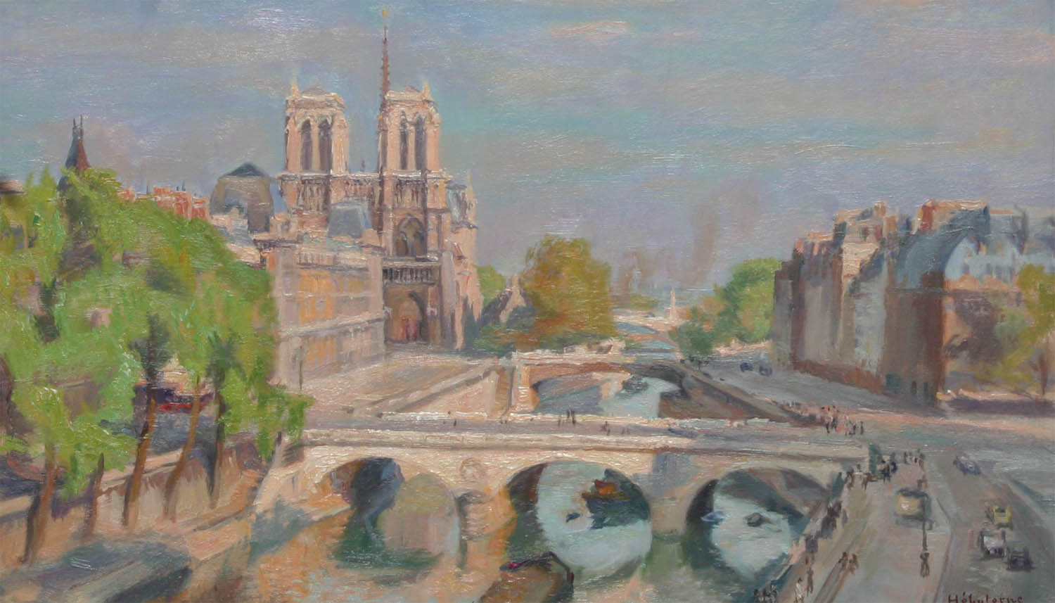 Paris, Notre Dame, le pont neuf - Cliquez sur l'image pour la fermer