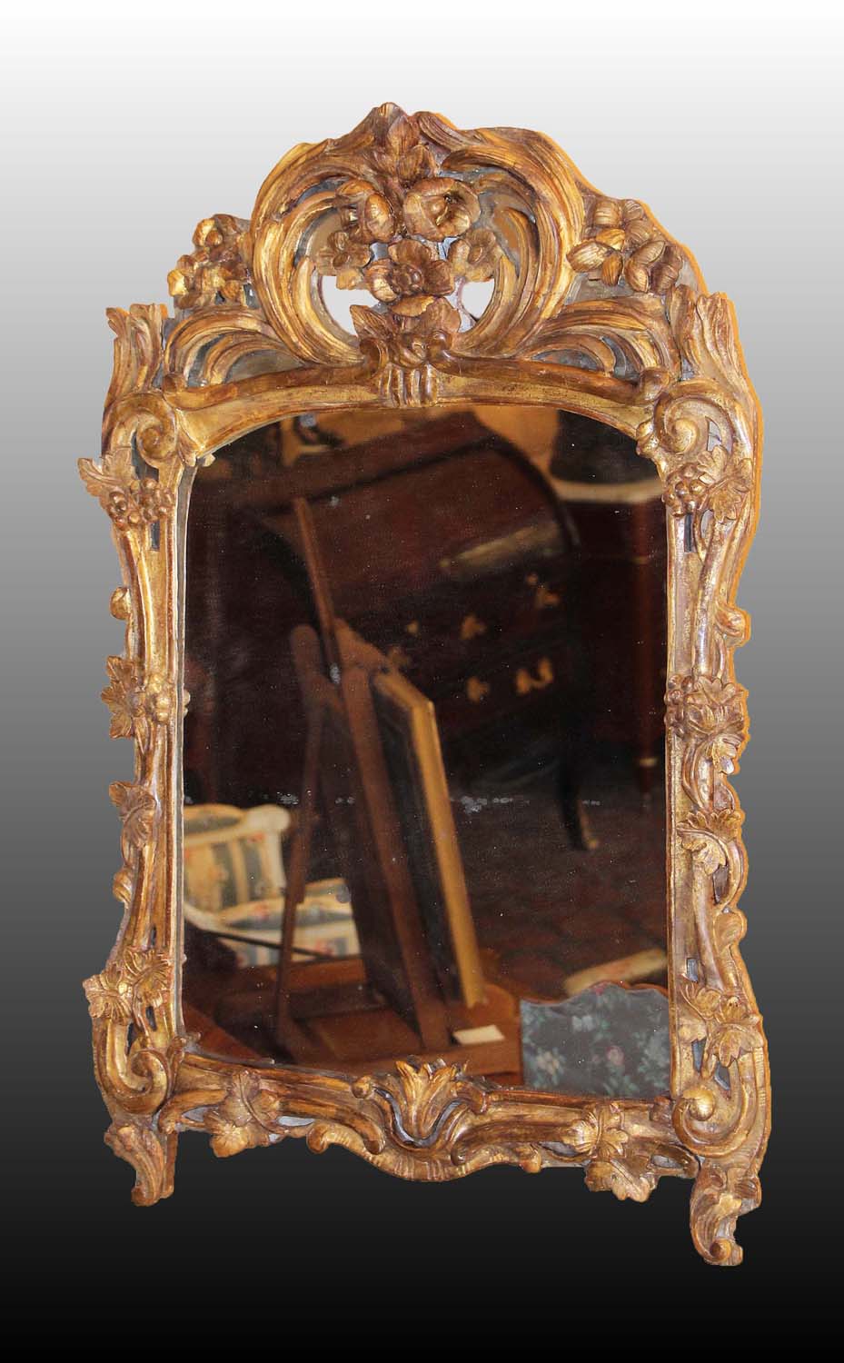 Miroir a parcloses d epoque Louis xv - Cliquez sur l'image pour la fermer