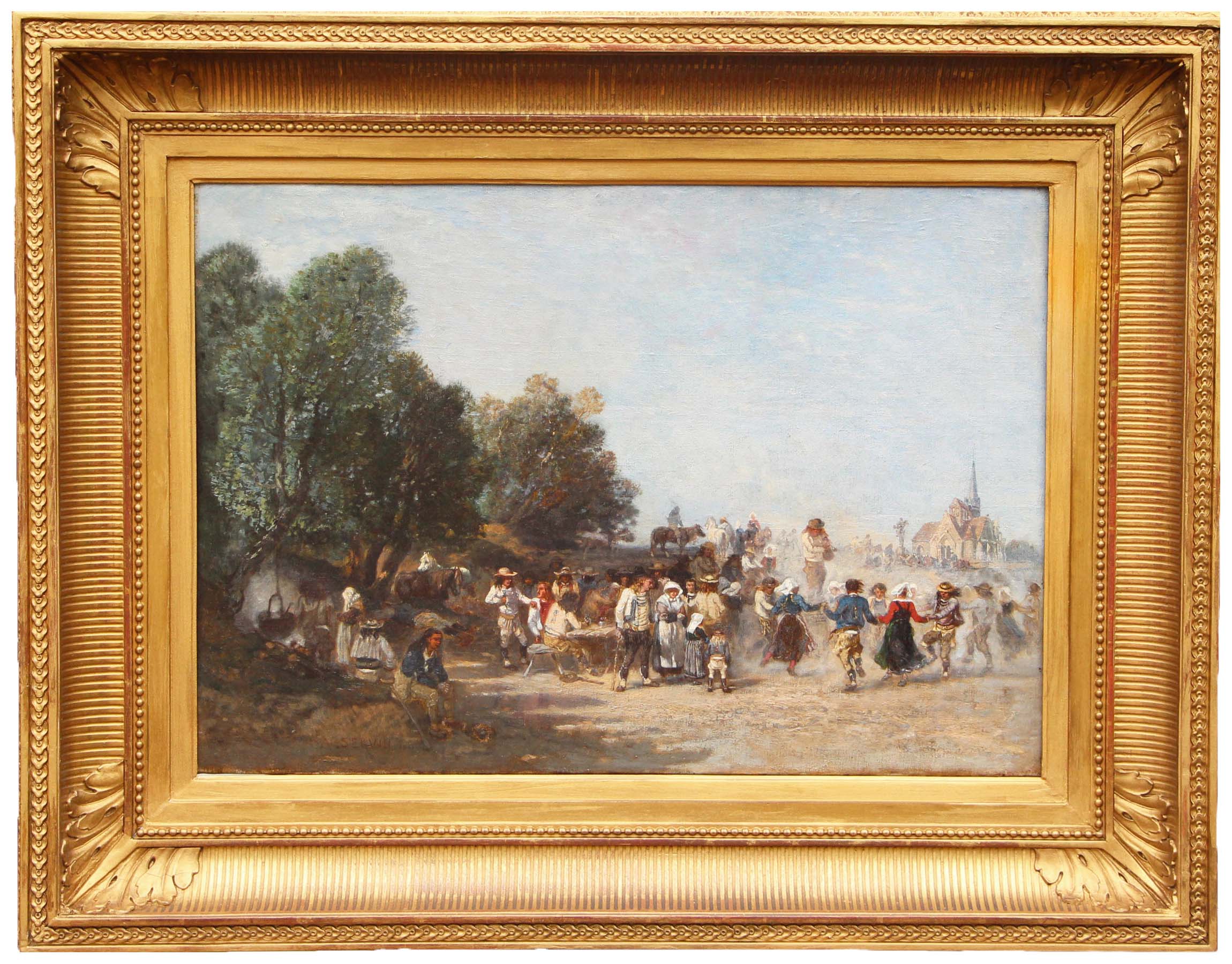 Fete traditionnelle Bretonne, 1861 - Cliquez sur l'image pour la fermer