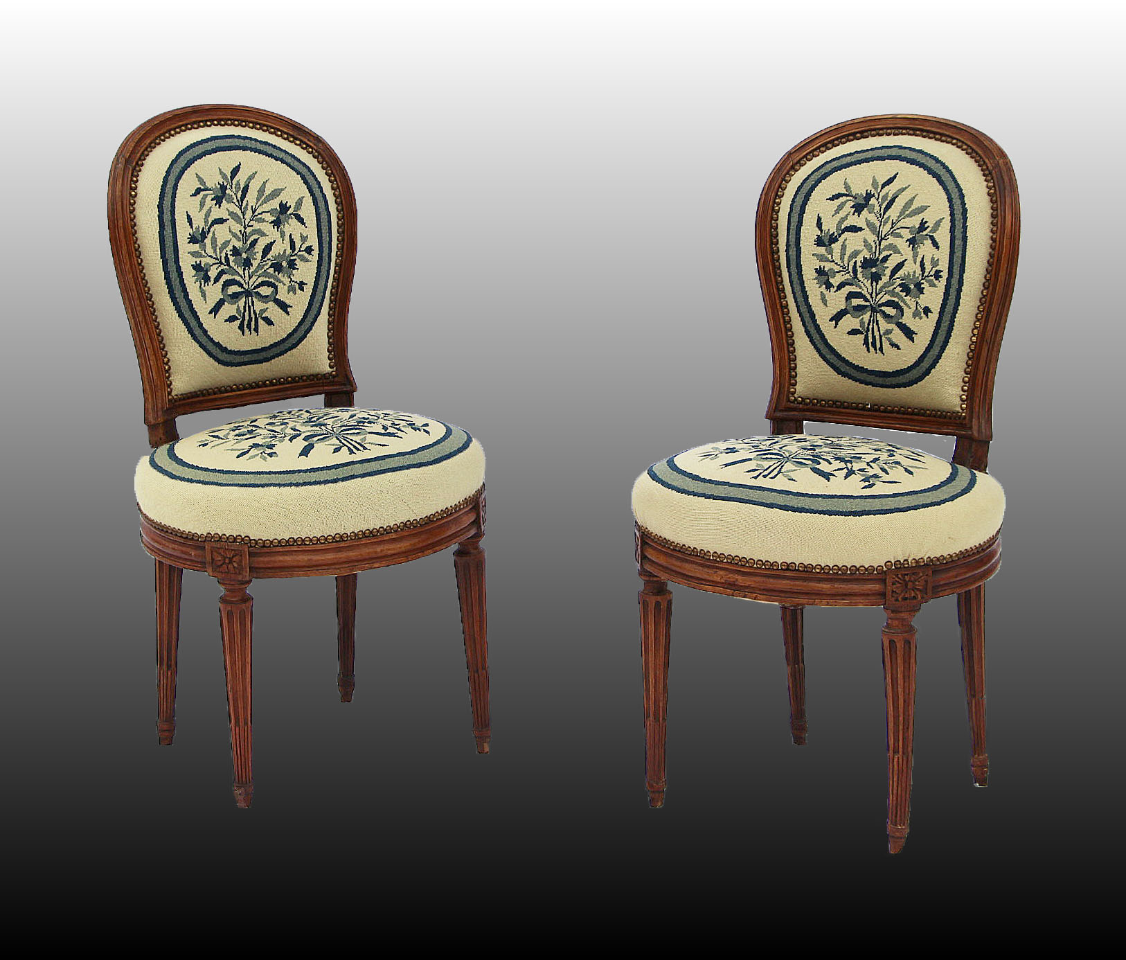 Paire de chaises Louis XVI - Cliquez sur l'image pour la fermer