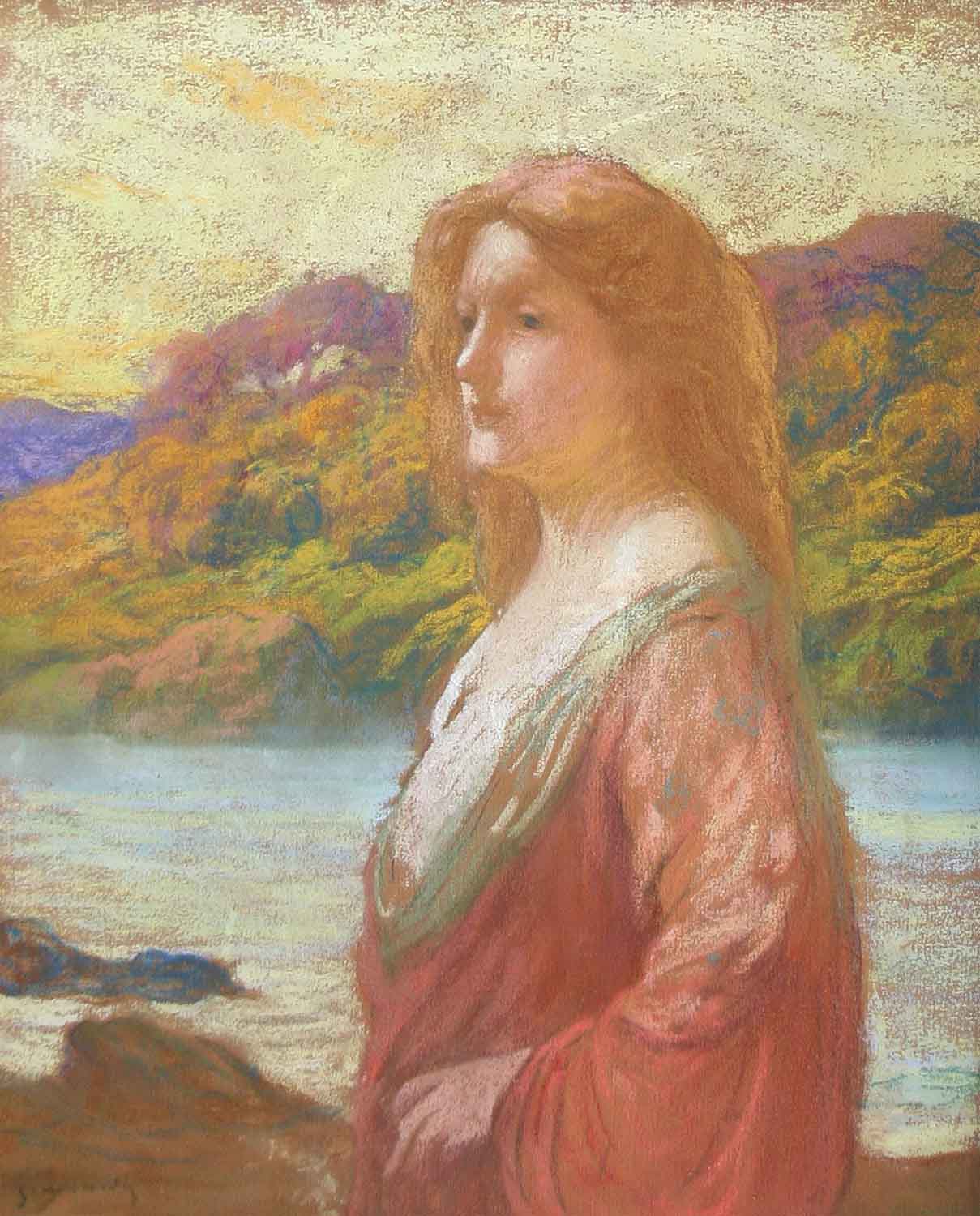 Portrait de femme en bord de mer - Cliquez sur l'image pour la fermer